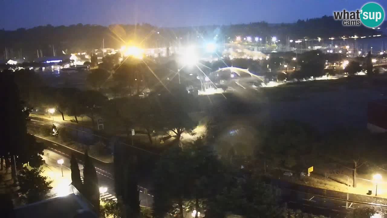 Portorož spletna kamera – pogled na marino in teniška igrišča