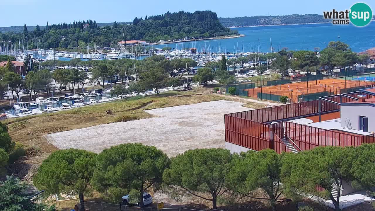 Portorož Live Webcam – view of the marina and tennis courts