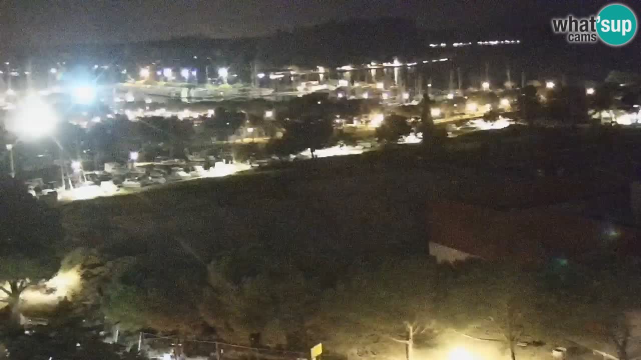Portorož Live Webcam – view of the marina and tennis courts