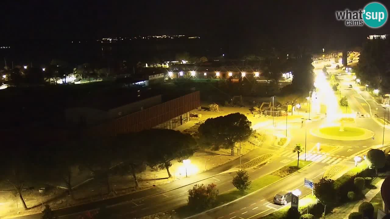 Portorož Webcam – Blick auf den Yachthafen und die Tennisplätze
