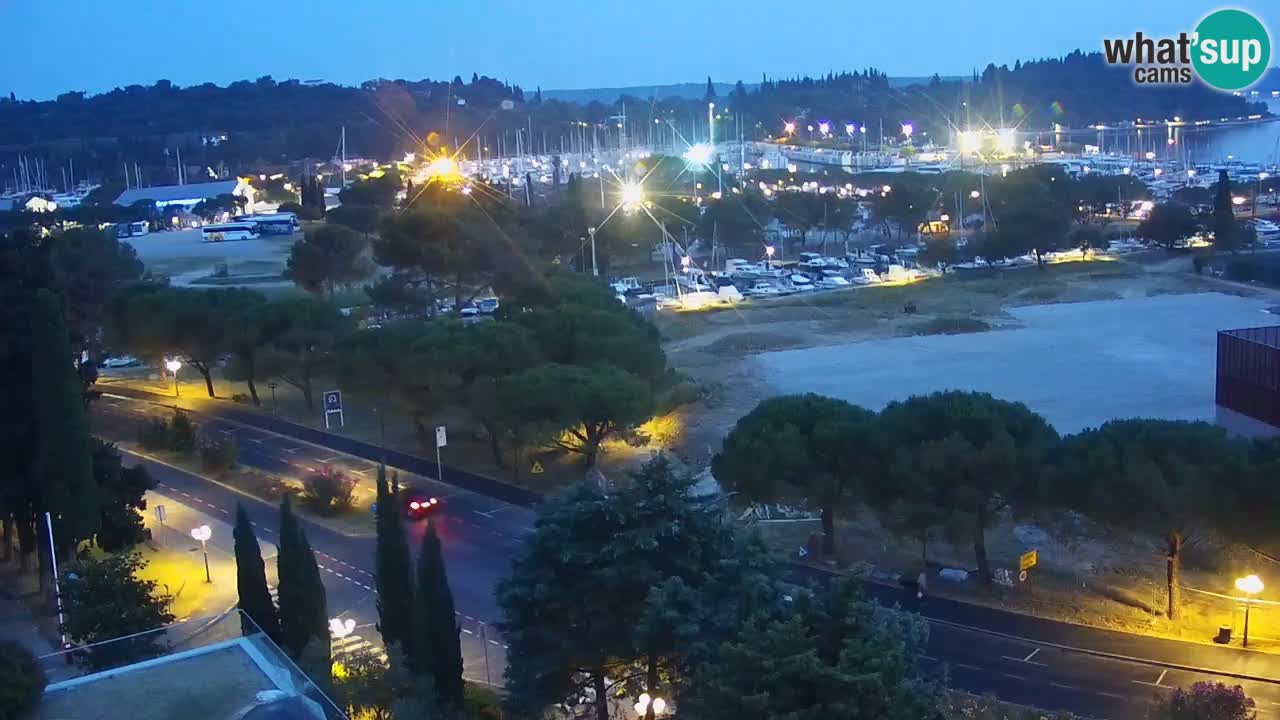 Portorož Webcam – Blick auf den Yachthafen und die Tennisplätze