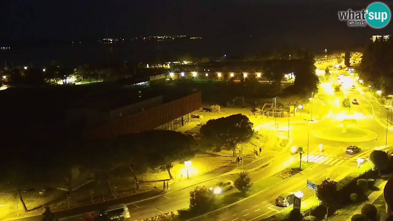 Portorož spletna kamera – pogled na marino in teniška igrišča