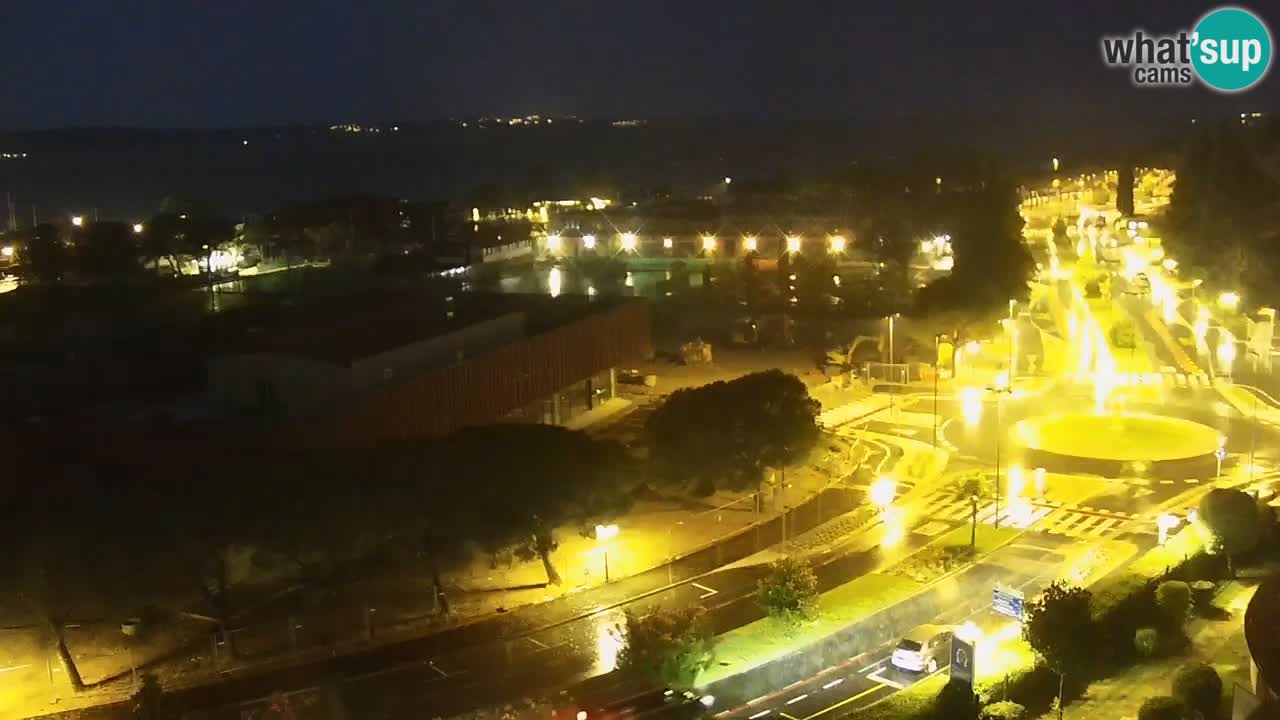 Portorož Live Webcam – vue sur la marina et les courts de tennis