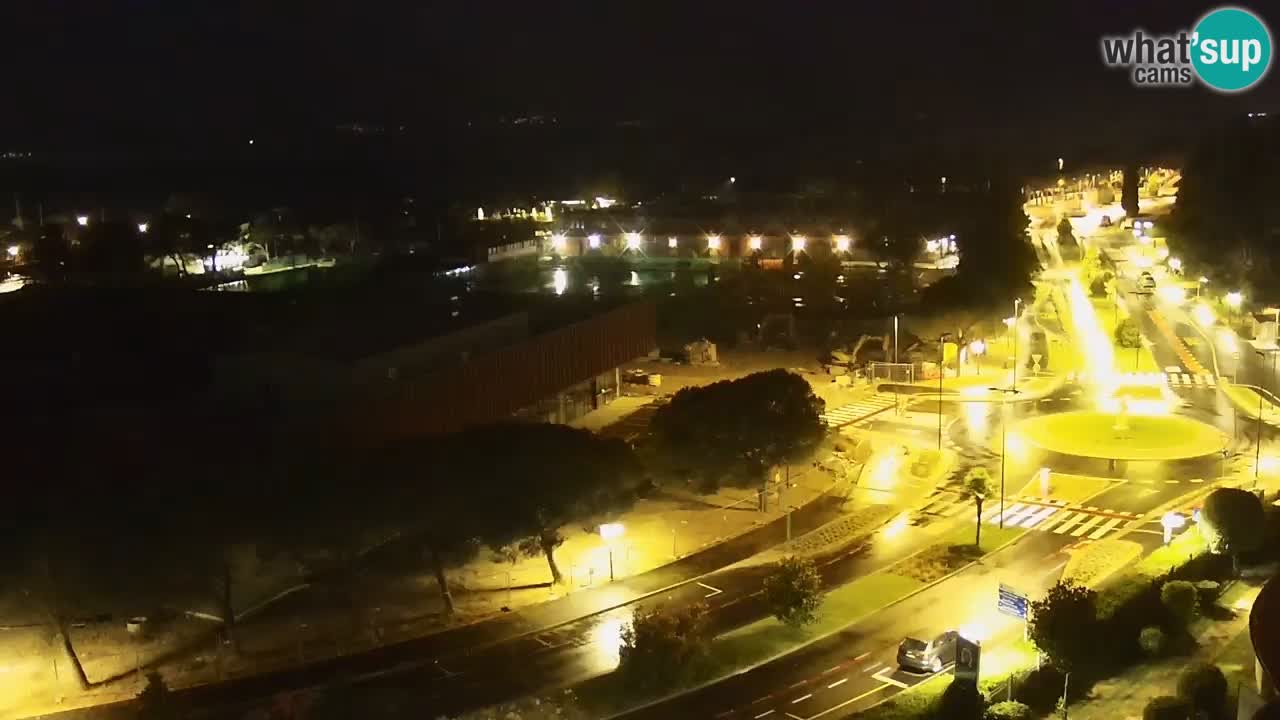 Portorož spletna kamera – pogled na marino in teniška igrišča
