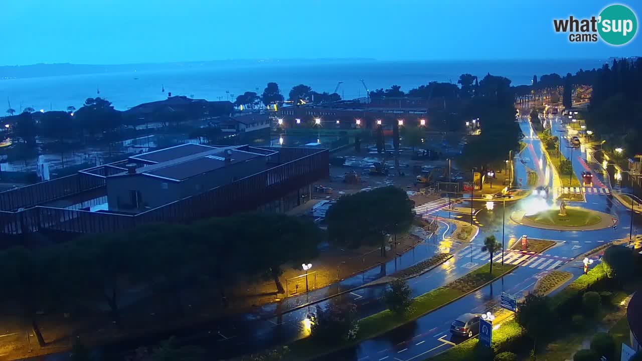 Portorož spletna kamera – pogled na marino in teniška igrišča