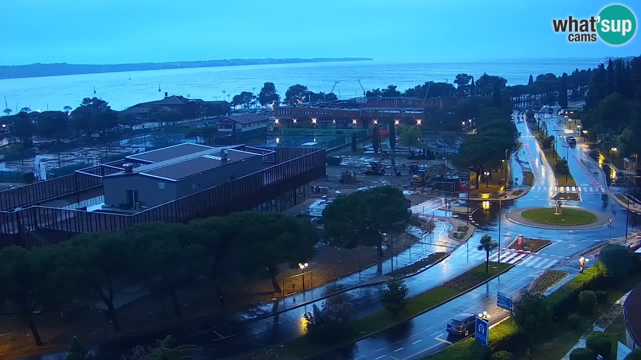 Portorose Live Webcam – vista sulla marina e i campi da tennis