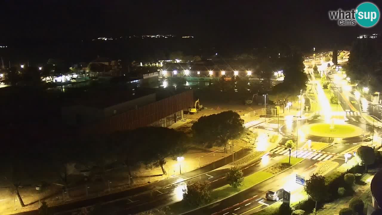 Portorož web kamera – pogled na marinu i teniške terene