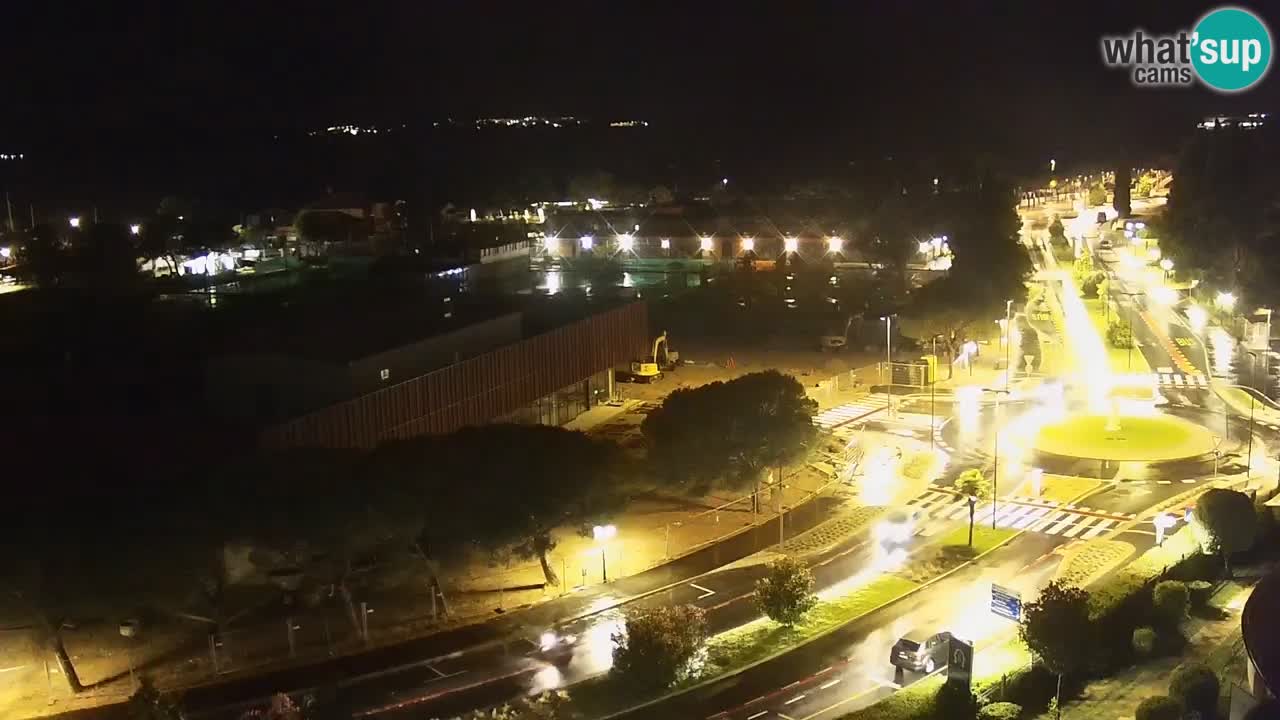 Portorož Webcam – Blick auf den Yachthafen und die Tennisplätze