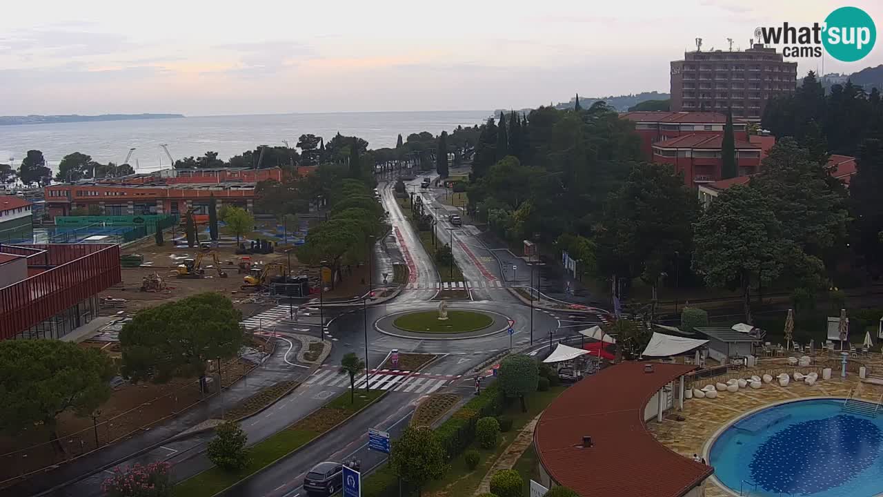 Marina di Portorose e il golfo di Piran