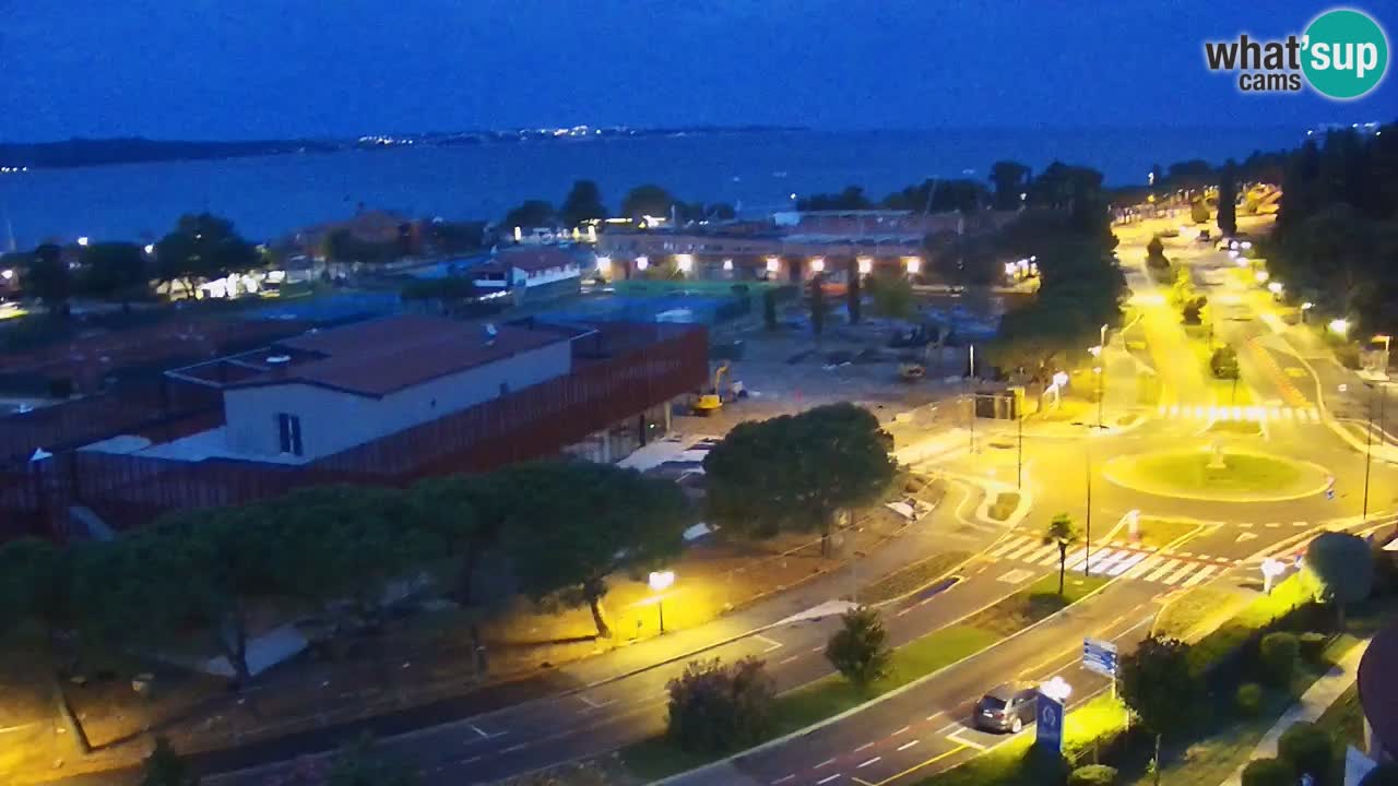 Portorož Webcam – Blick auf den Yachthafen und die Tennisplätze