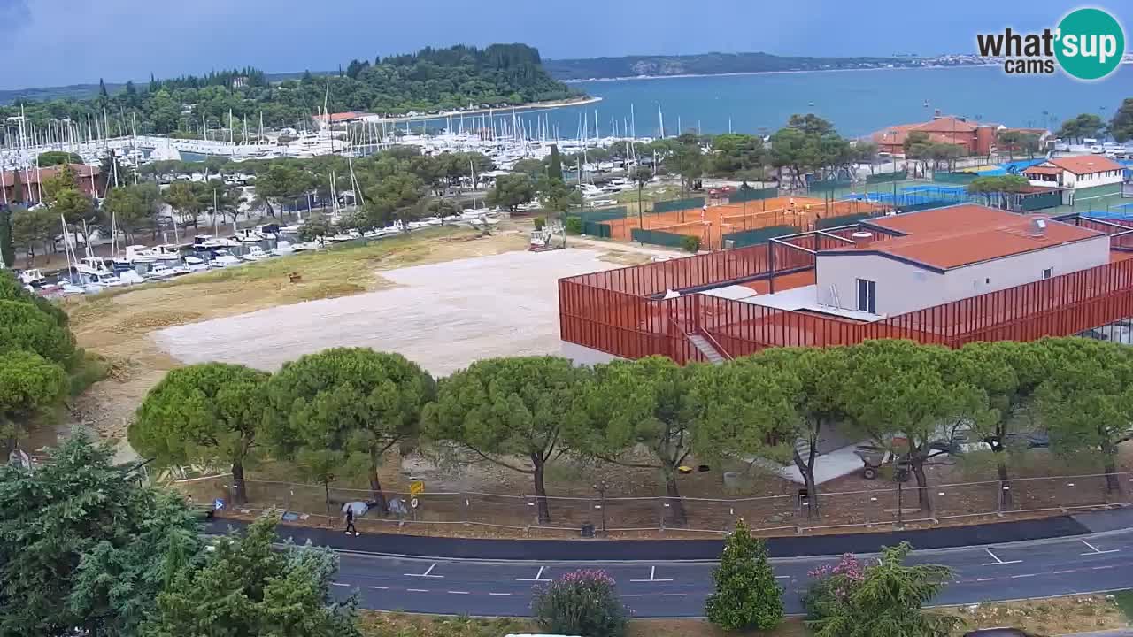 Portorose Live Webcam – vista sulla marina e i campi da tennis