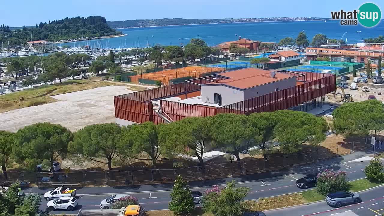 Portorose Live Webcam – vista sulla marina e i campi da tennis
