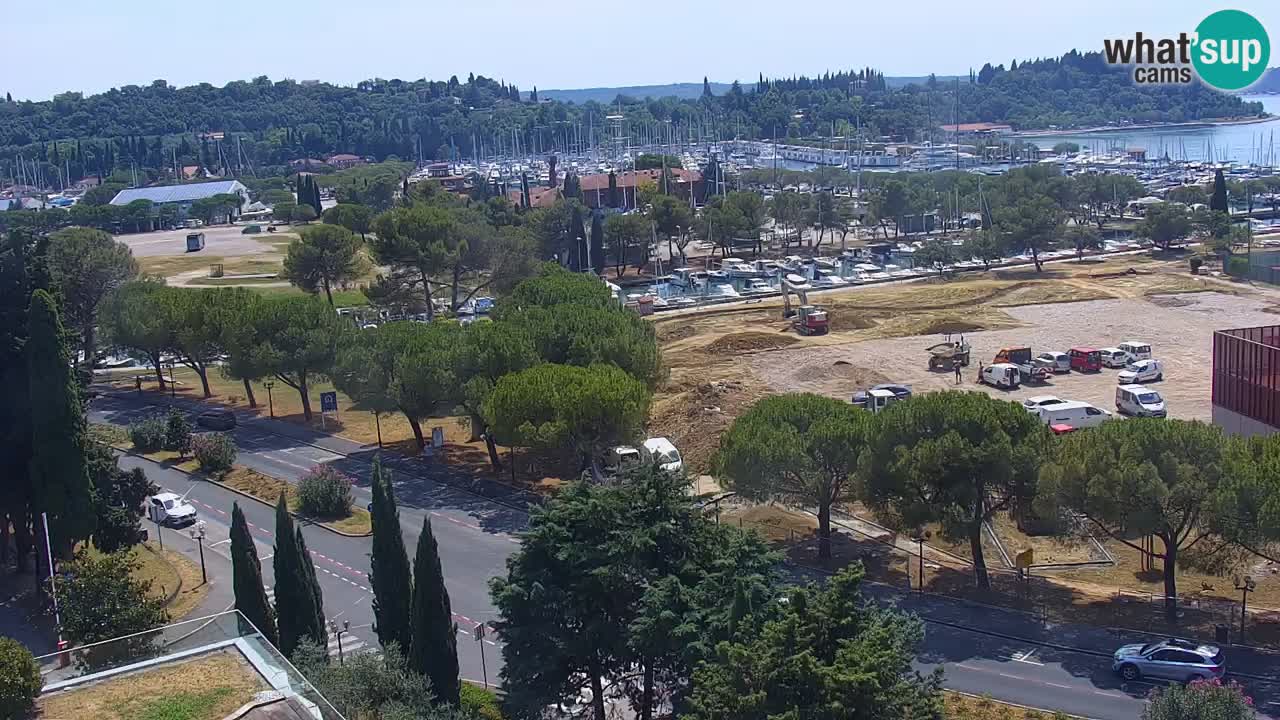 Portorož Live Webcam – view of the marina and tennis courts