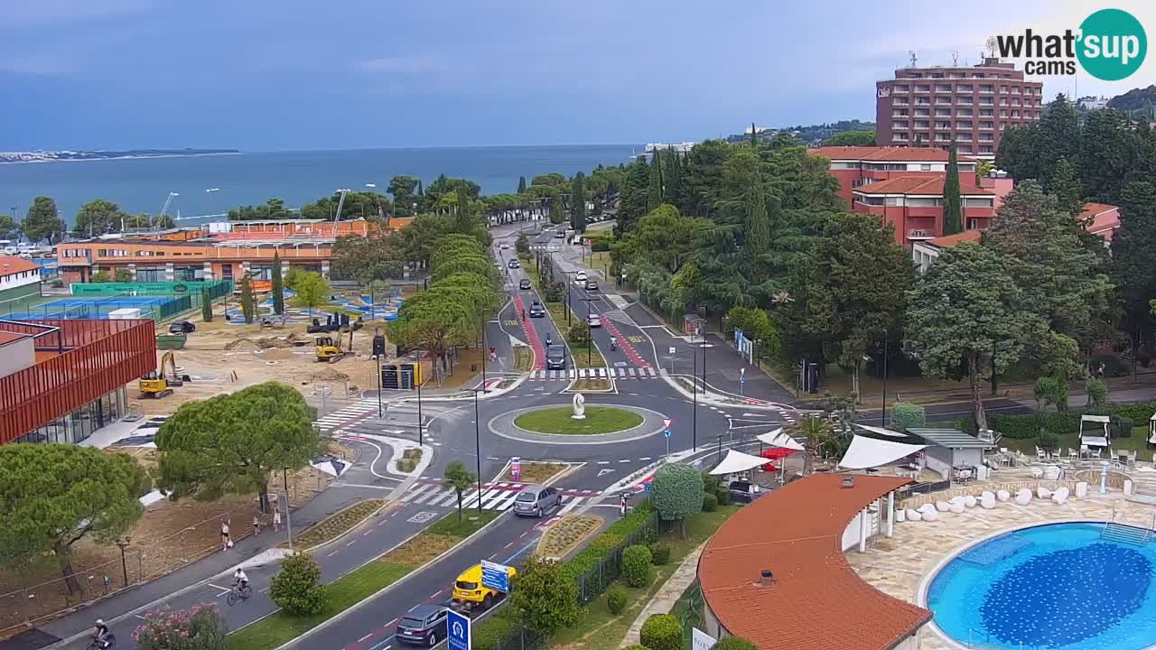 Portorož Live Webcam – view of the marina and tennis courts