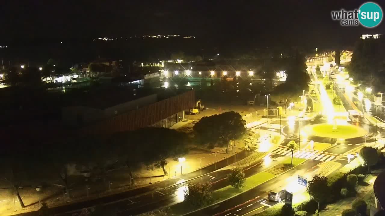 Portorož Live Webcam – vue sur la marina et les courts de tennis