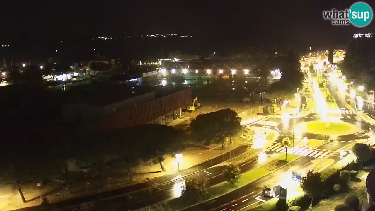 Portorož Live Webcam – vue sur la marina et les courts de tennis