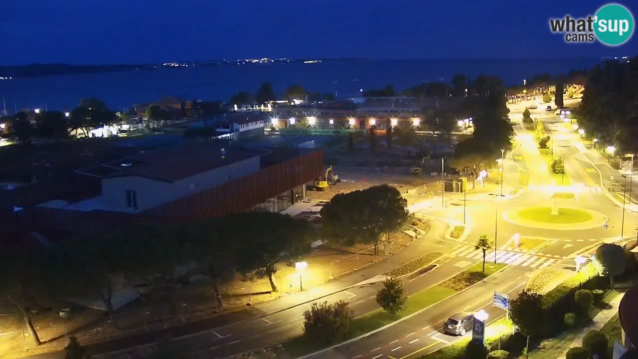 Portorož spletna kamera – pogled na marino in teniška igrišča