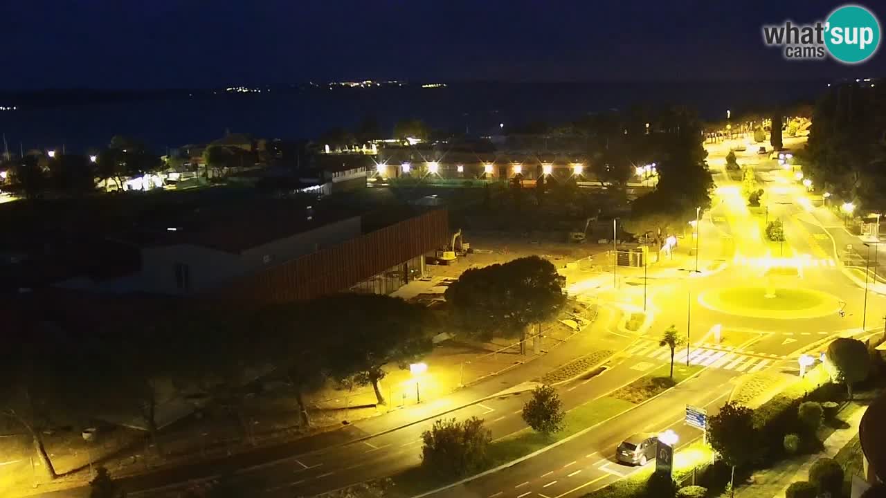 Portorož Webcam – Blick auf den Yachthafen und die Tennisplätze