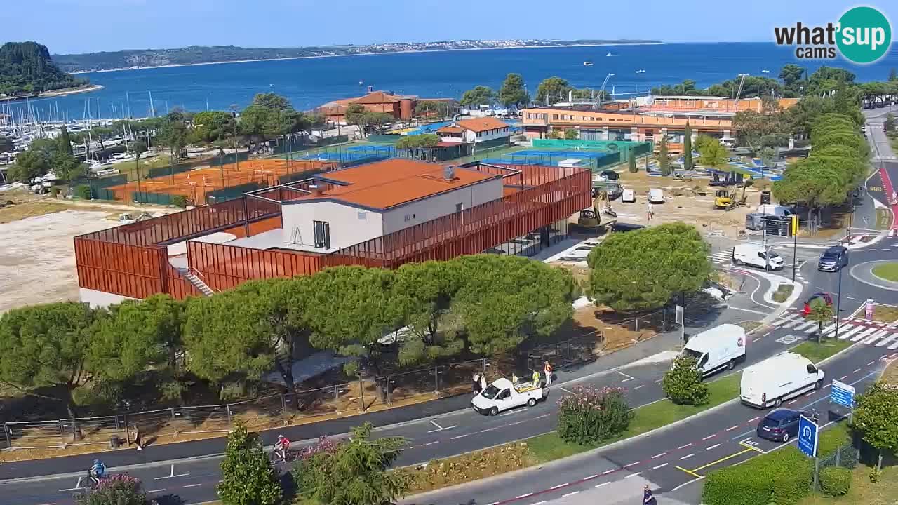 Portorose Live Webcam – vista sulla marina e i campi da tennis