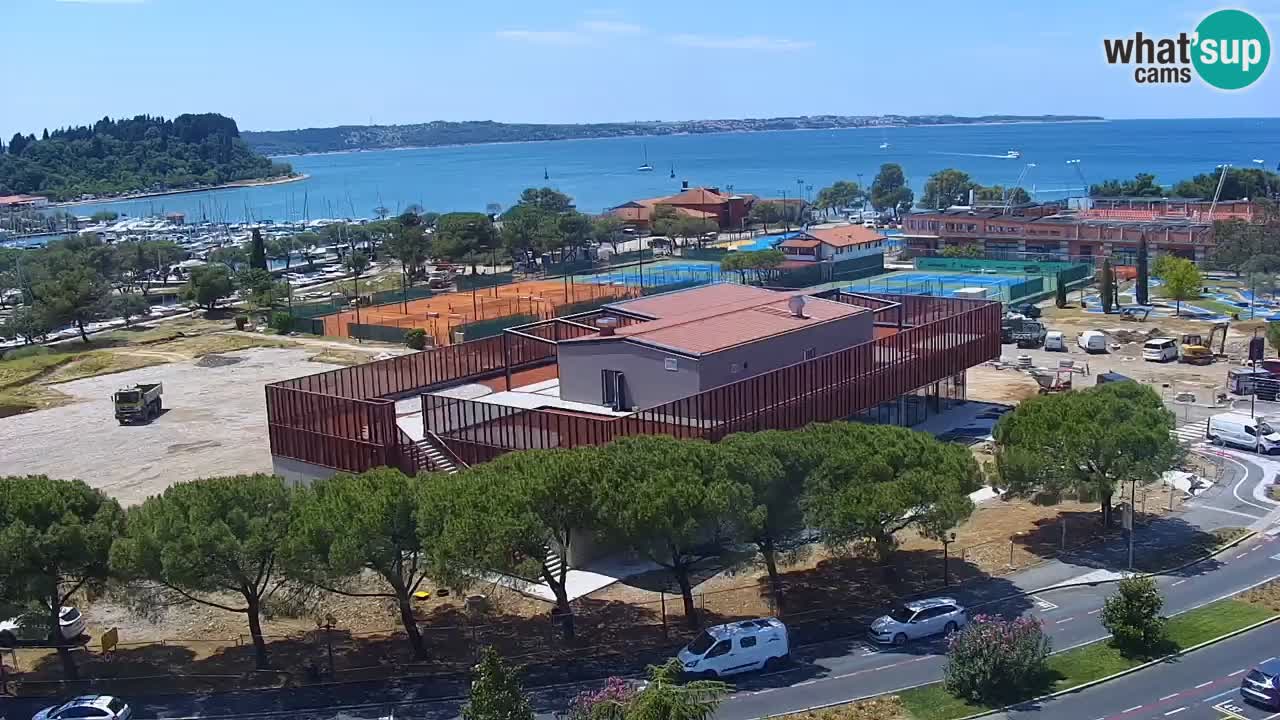 Portorož spletna kamera – pogled na marino in teniška igrišča