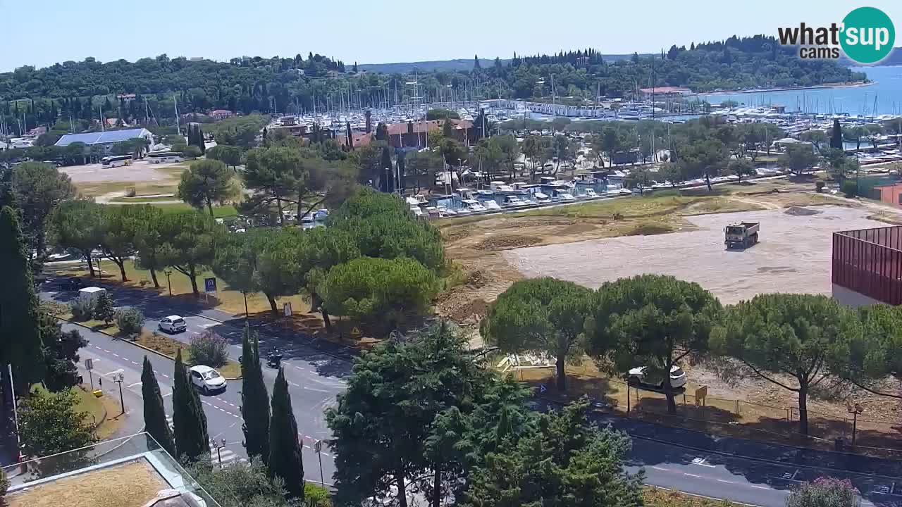 Portorož Live Webcam – view of the marina and tennis courts