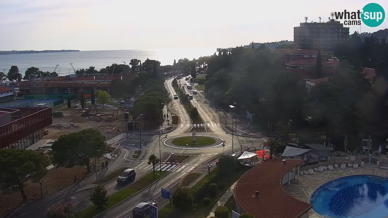 Portorož Live Webcam – view of the marina and tennis courts