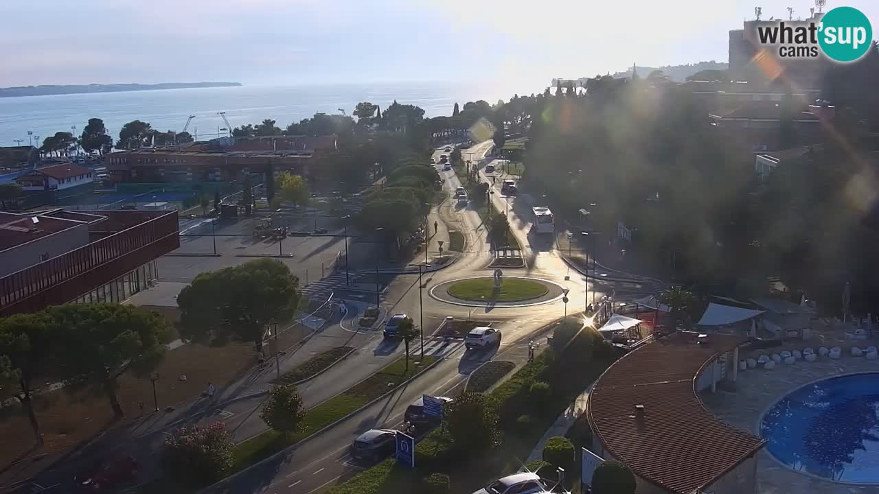 Portorož Live Webcam – view of the marina and tennis courts