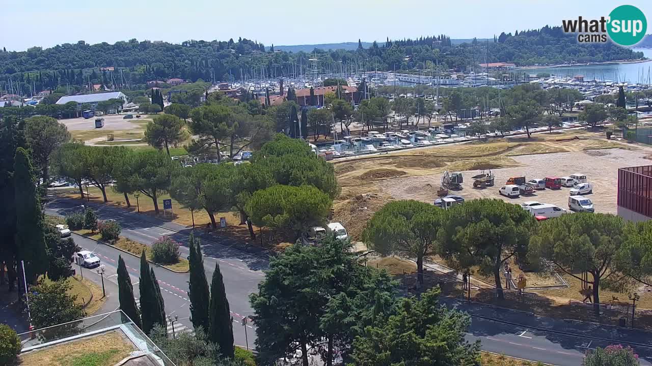 Portorose Live Webcam – vista sulla marina e i campi da tennis