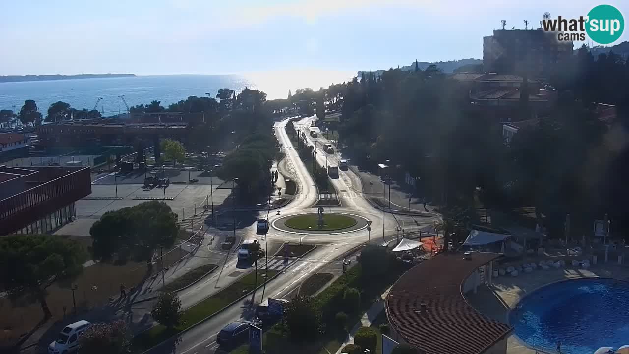Portorož Live Webcam – view of the marina and tennis courts