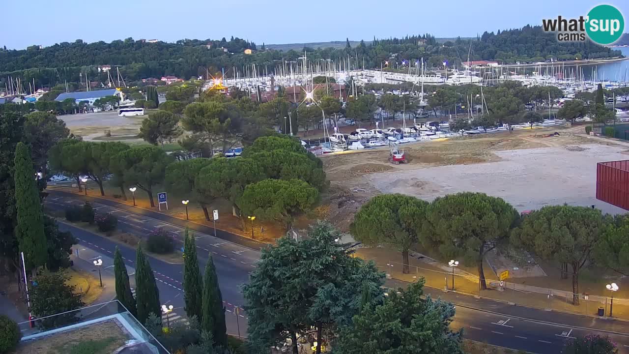 Portorose Live Webcam – vista sulla marina e i campi da tennis