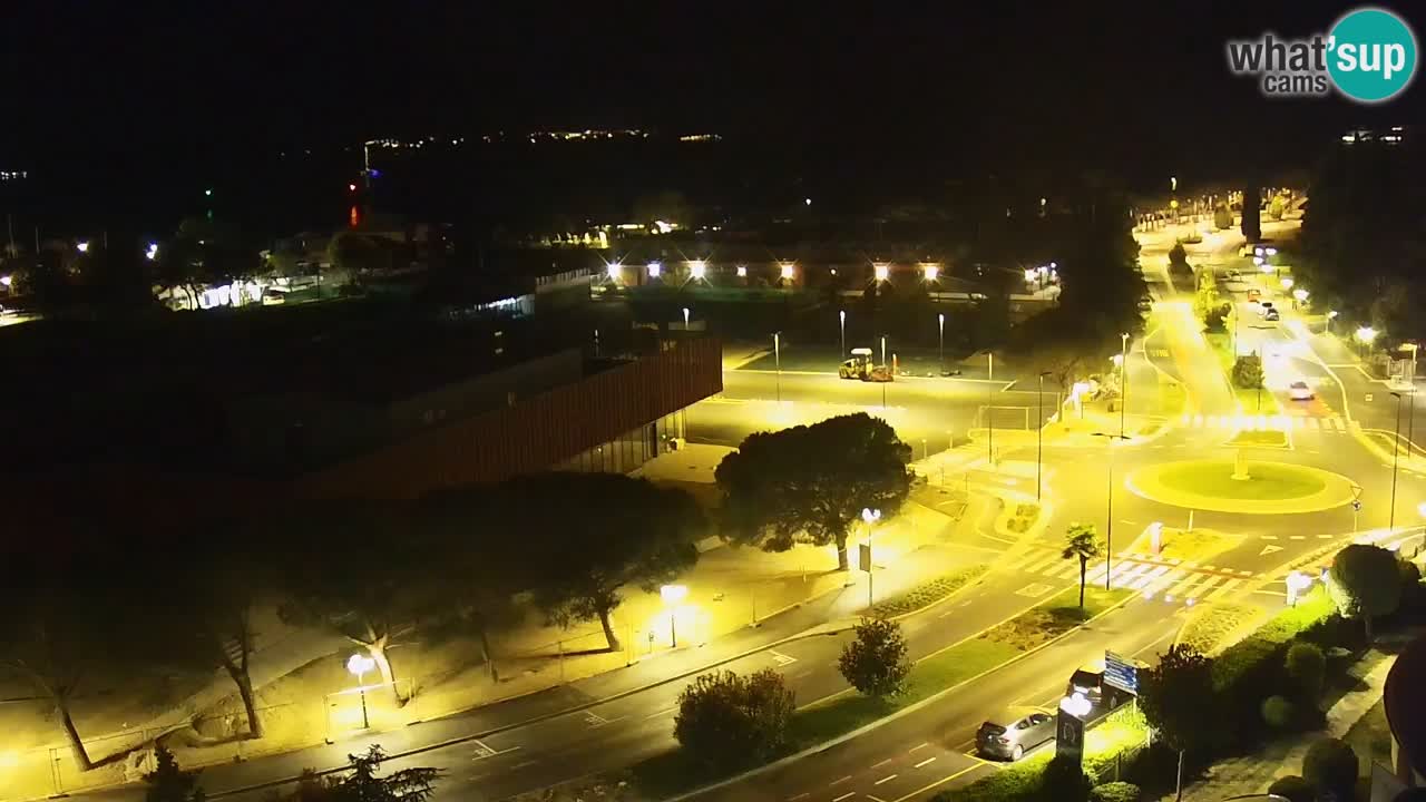 Portorož Live Webcam – view of the marina and tennis courts