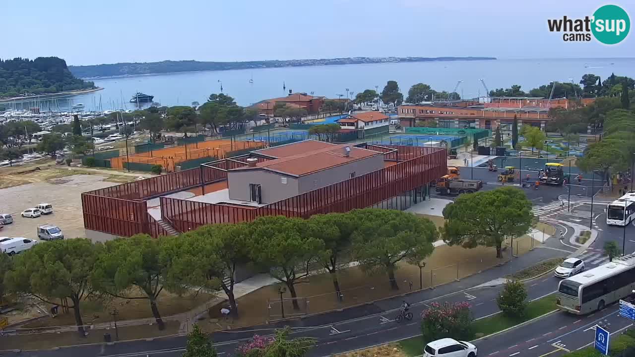 Portorose Live Webcam – vista sulla marina e i campi da tennis