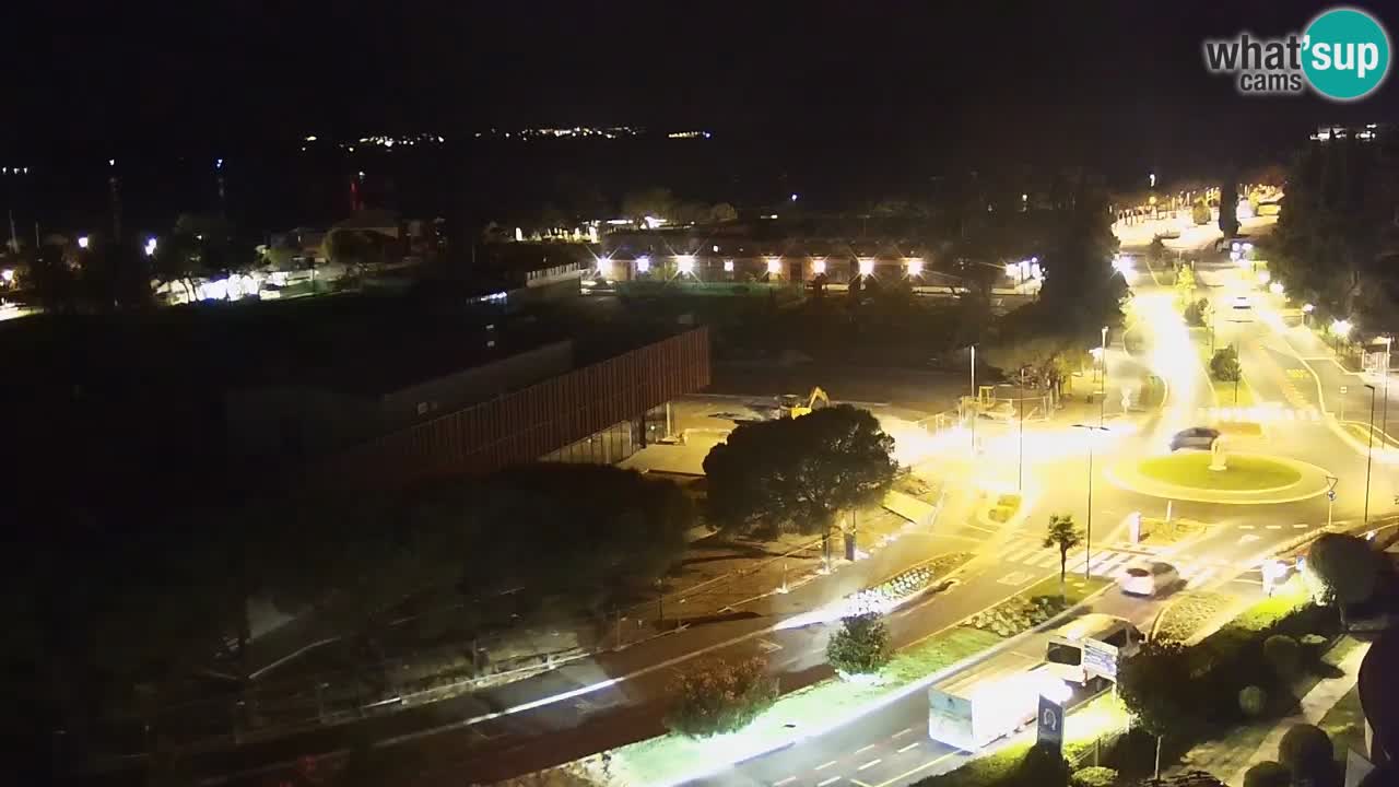 Portorož Live Webcam – view of the marina and tennis courts