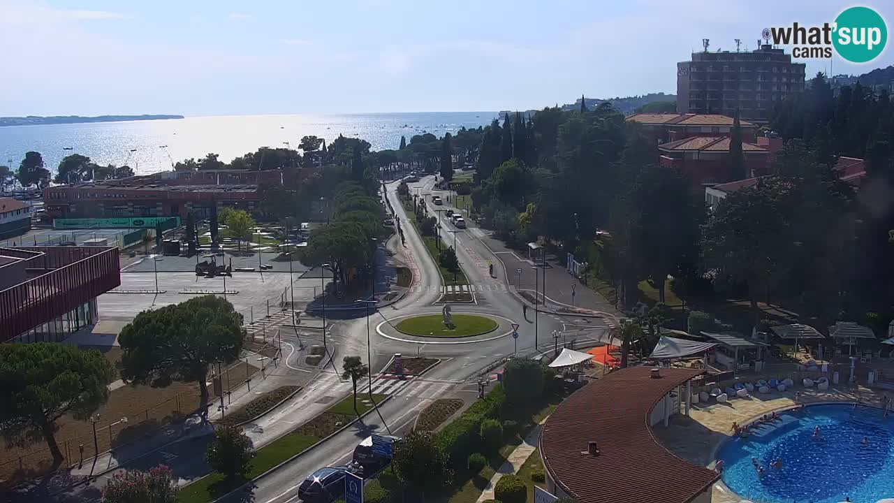 Portorož Live Webcam – view of the marina and tennis courts