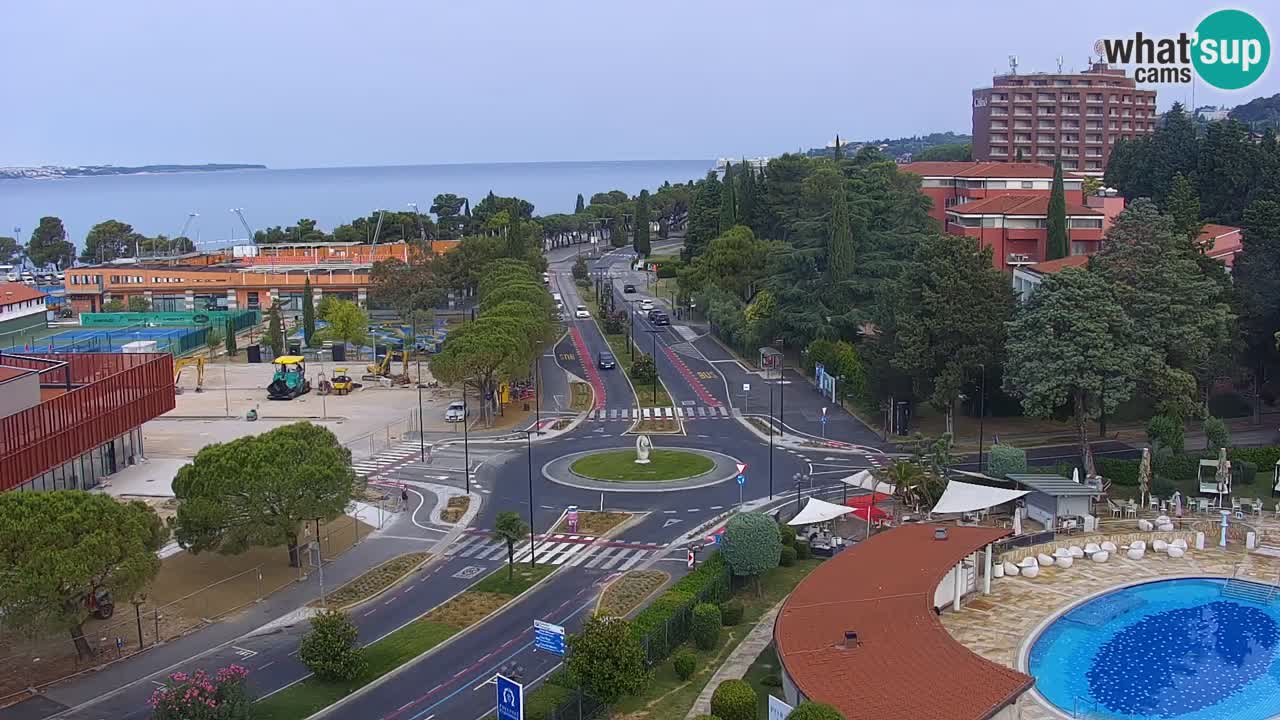 Portorož spletna kamera – pogled na marino in teniška igrišča