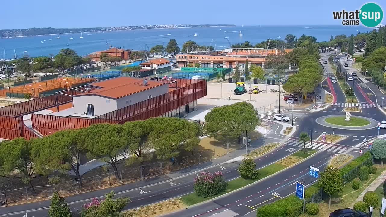 Portorose Live Webcam – vista sulla marina e i campi da tennis