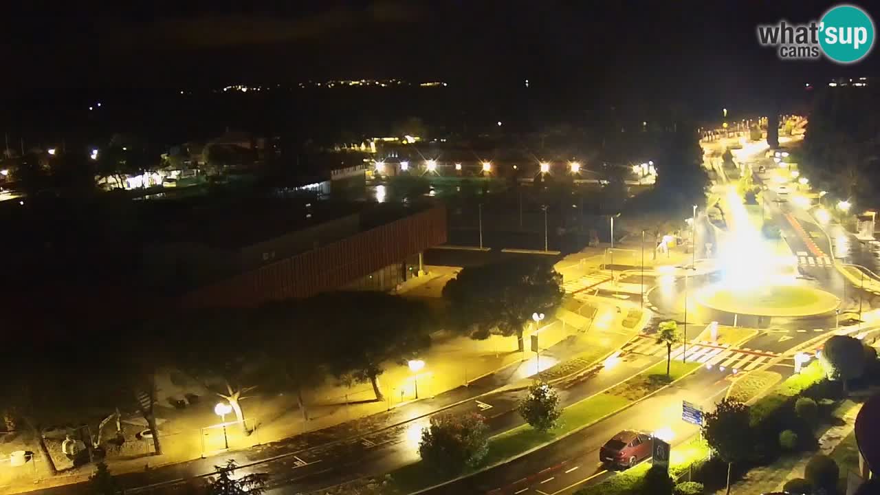 Portorož Webcam – Blick auf den Yachthafen und die Tennisplätze