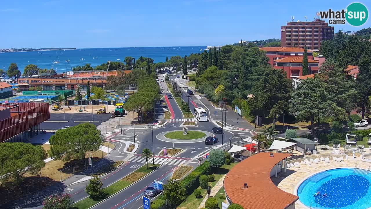Portorož Live Webcam – view of the marina and tennis courts