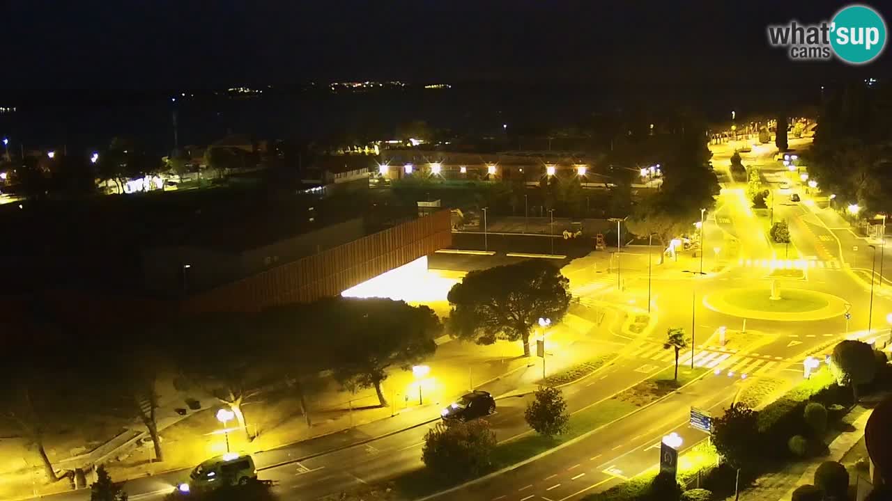 Portorož Live Webcam – view of the marina and tennis courts