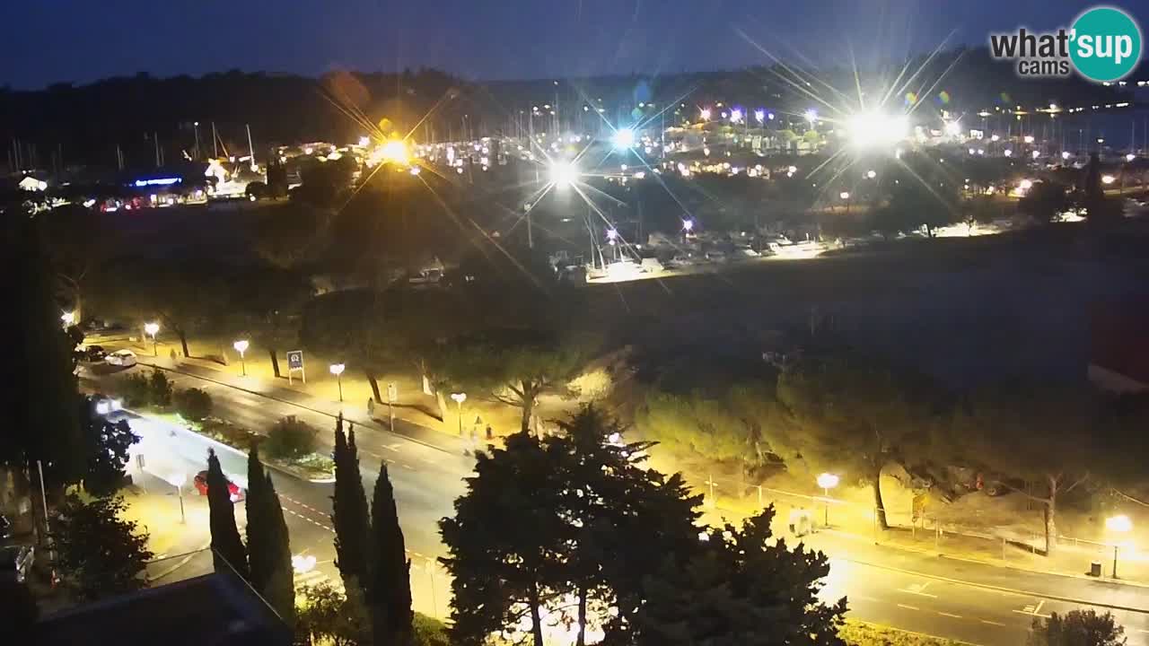 Portorož Live Webcam – vue sur la marina et les courts de tennis