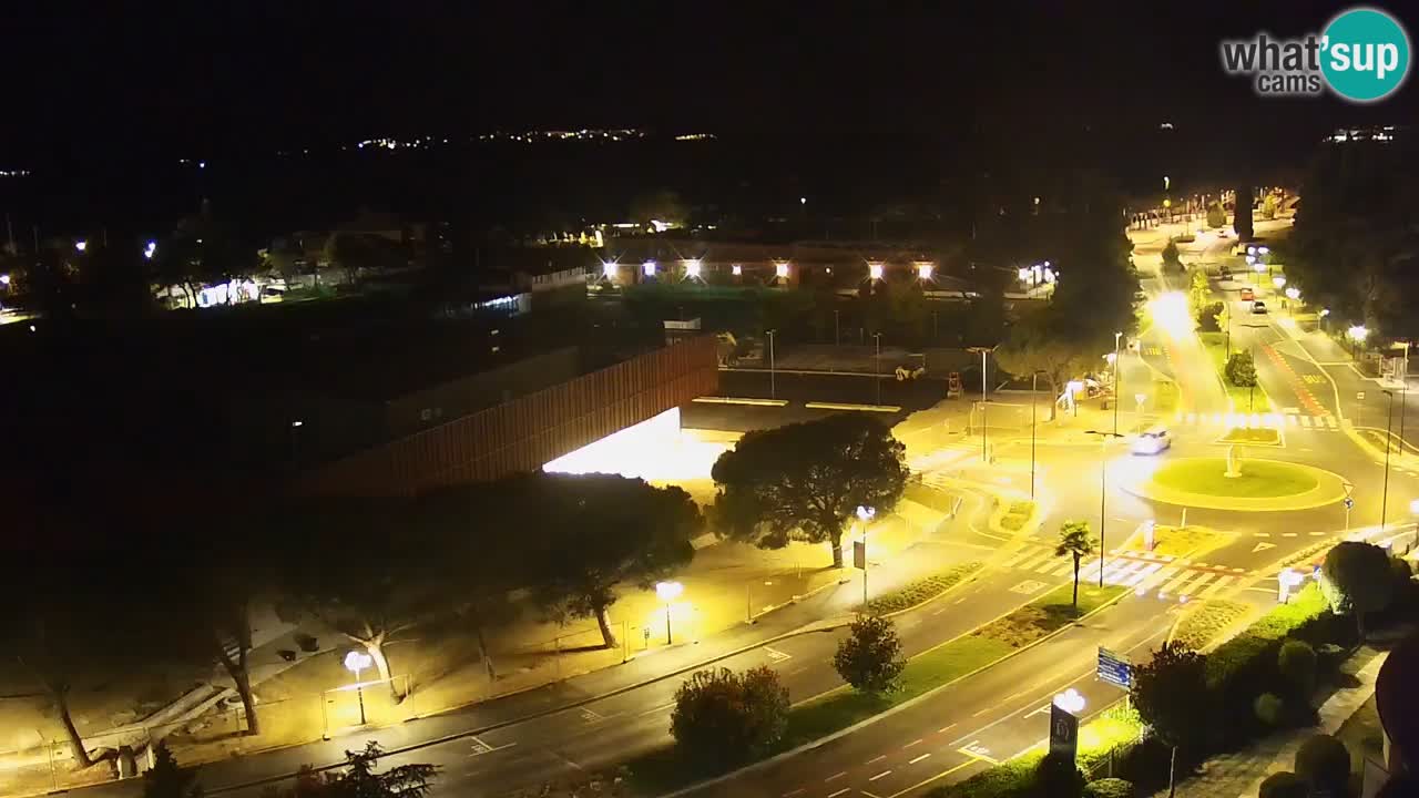 Portorož Webcam – Blick auf den Yachthafen und die Tennisplätze