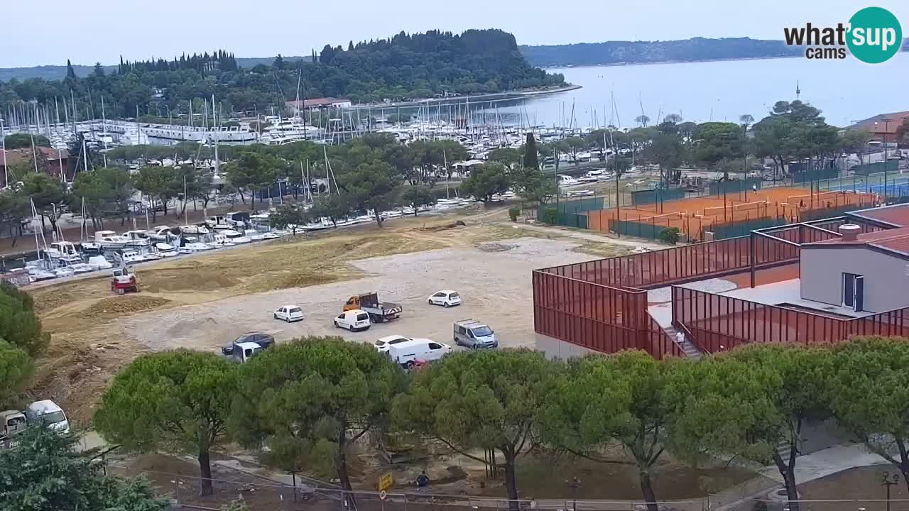 Portorose Live Webcam – vista sulla marina e i campi da tennis