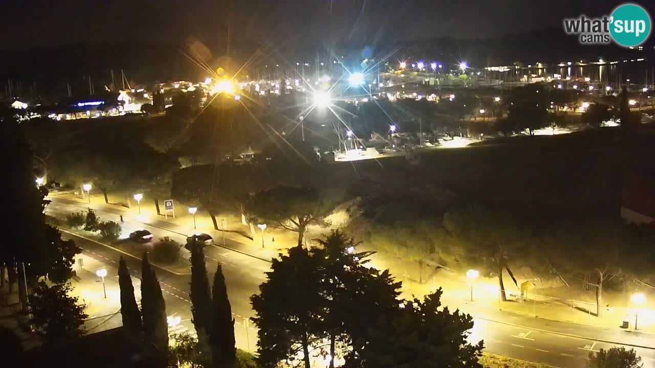 Portorož Webcam – Blick auf den Yachthafen und die Tennisplätze