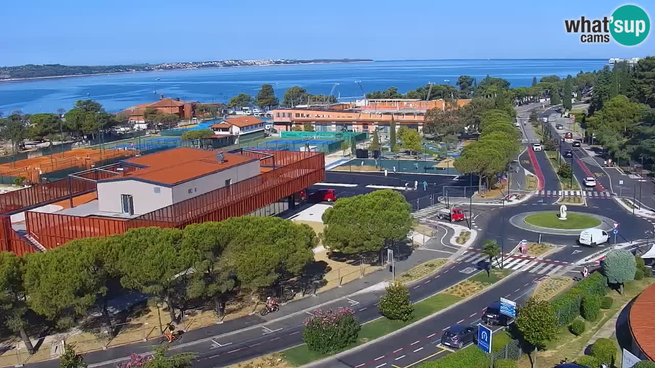 Portorož Live Webcam – view of the marina and tennis courts