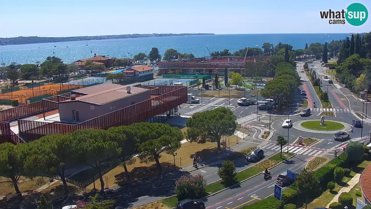 Portorose Live Webcam – vista sulla marina e i campi da tennis