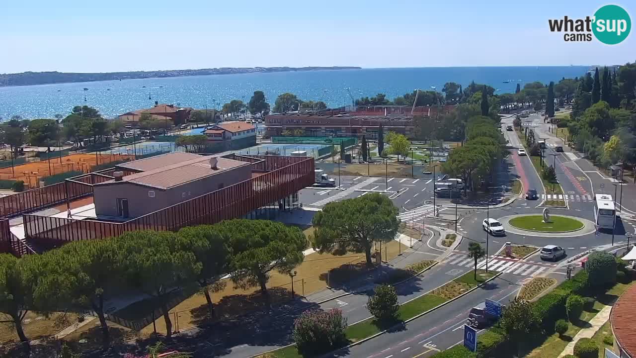 Portorose Live Webcam – vista sulla marina e i campi da tennis