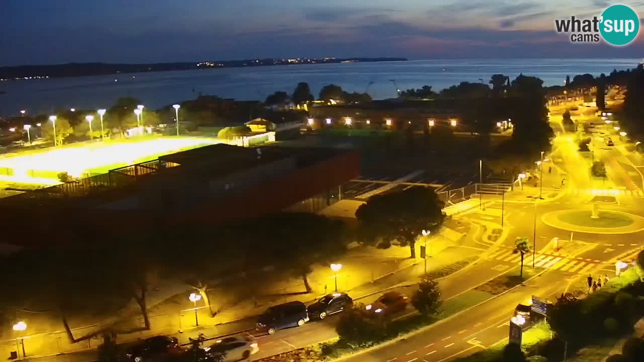 Portorož Webcam – Blick auf den Yachthafen und die Tennisplätze