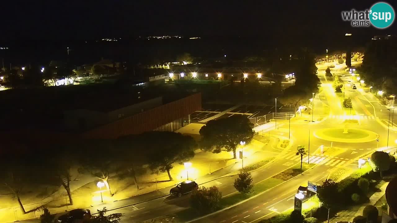 Portorož Webcam – Blick auf den Yachthafen und die Tennisplätze