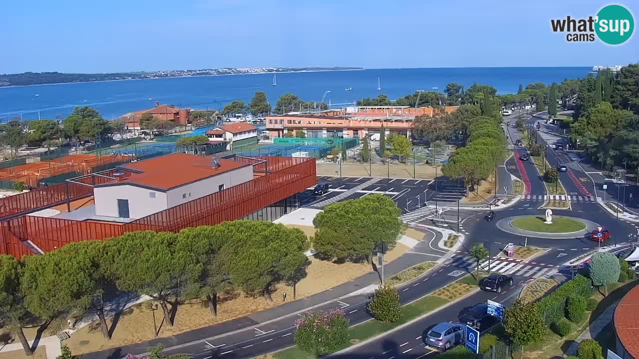 Portorož spletna kamera – pogled na marino in teniška igrišča