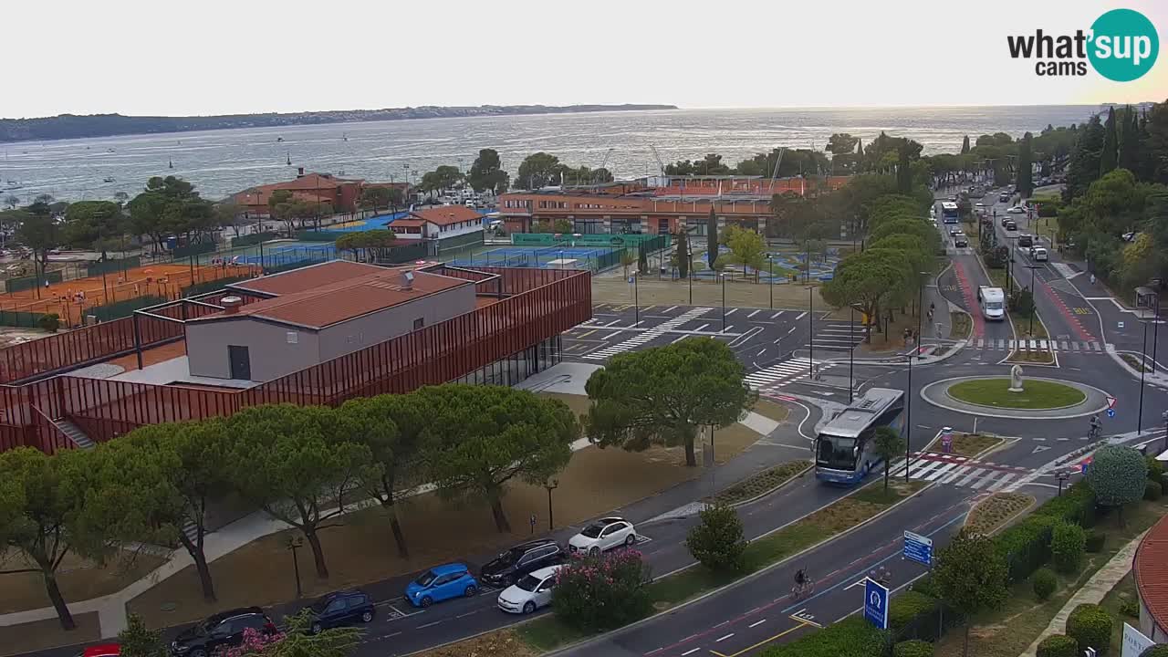 Portorose Live Webcam – vista sulla marina e i campi da tennis